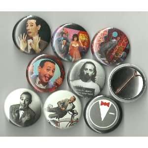  Pee Wee Herman Lot of 8 1 Pinback Buttons/Pins 