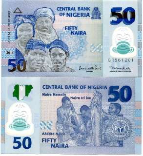 nigeria 50 naira lot 10 pcs central bank of nigeria 2011 pick new 