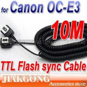 10M 33ft CANON E TTL Off Camera FLASH sync Cable Cord  