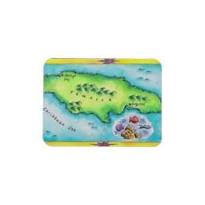  Map of Jamaica Rectangular Magnet