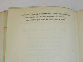 James Joyce ULYSSES Modern Library G52 c. 1946 HC/DJ  