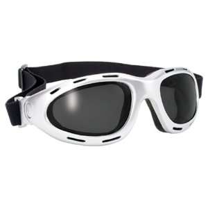  Dyno Silver Sports Motorcycle Goggles With Polycarbonate 