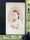 Antique CDV Photo of Lovely Woman with Braided Hair, Br