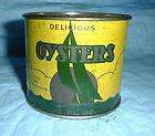 OYSTER TIN CAN 12 oz FISHING CREEK MD H.E.PHILLIPS SON ODD LID OLD