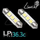 2x 6411/36mm/3610 3 SMD 5050 CANBUS Trunk/Cargo area 5000K Super White 