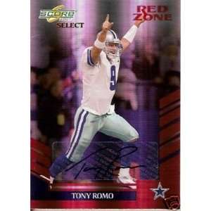  07 Score TONY ROMO Select Autographs Red Zone #d 4/5 x 