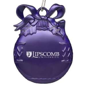 Lipscomb University   Pewter Christmas Tree Ornament   Purple  