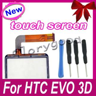US NEW TOUCH SCREEN DIGITIZER FOR HTC EVO 3D GLASS LENS + FULL TOOS 