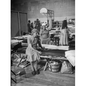  Victims of the Tornado Sitting in a Red Cross Shelter in 