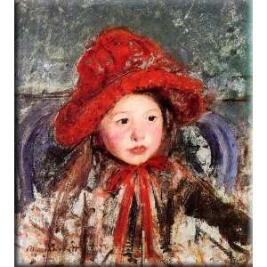   Red Hat 14x16 Streched Canvas Art by Cassatt, Mary,