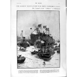  1901 BATTLE SHIP DUNCAN BLACKWALL DOGS QUEEN VICTORIA 