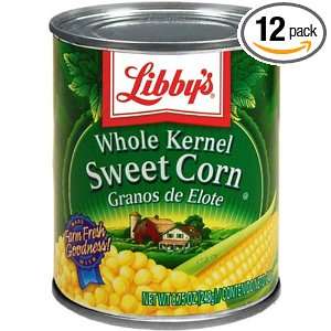 Libbys Whole Kernel Sweet Corn, 8.5 Ounce Cans (Pack of 12)  