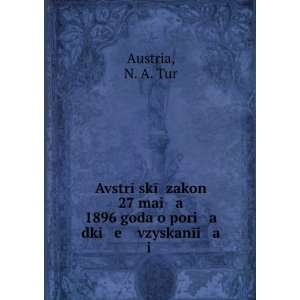  AvstrÄ«Ä­skÄ«Ä­ zakon 27 mai a 1896 goda o pori a 