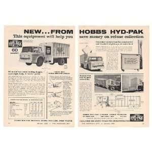   Hyd Pak Model 60 Refuse Garbage Truck 2 Page Print Ad
