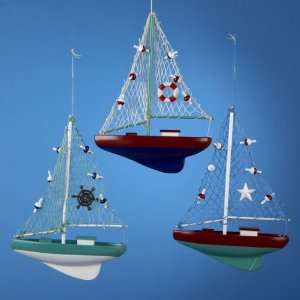   and Green Wooden Fishing Sailboat Christmas Ornaments 7 by Gordon