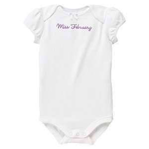  Miss February Bodysuit 3 6 Months Gymboree White Baby