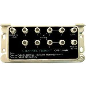  Channel Vision CVT 2/8WB 2x8 Cable TV Signal Splitter/Amplifier 