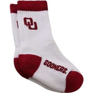    Oklahoma Sooners Toddler White Crew Socks