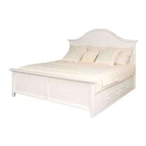  King Arched Panel Bed by Broyhill   White Finish (4024 