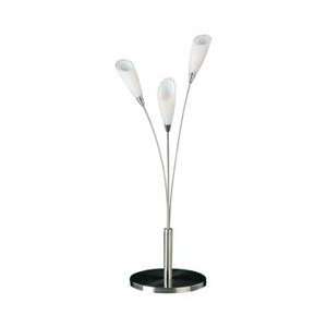   White Rush Art Deco / Retro Accent Table Lamp from the Rush Collection
