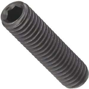 Black Oxide Alloy Steel Set Screw, Hex Socket Drive, Cone Point, 3/8 