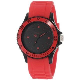 IDENTITY LONDON Womens CP03.04ID Color Silicon Red Strap with Black 