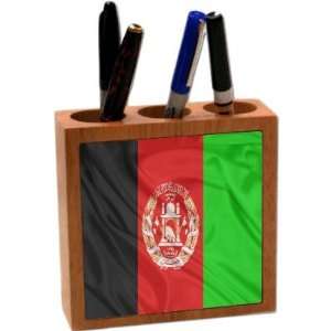  Rikki KnightTM Afghanistan Flag 5 Inch Tile Maple Finished 