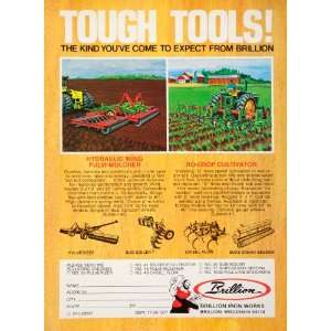  1977 Ad Brillion Iron Works Wisconsin Crop Cultivator 