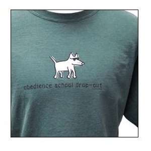   Obedience School Drop Out T Shirt for Adults   Blue Spruce   X Large