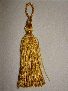   OF 12 GOLD TASSELS~CHRISTMAS ORNAMENTS~HOME DECOR~CRAFTS 5~NEW  