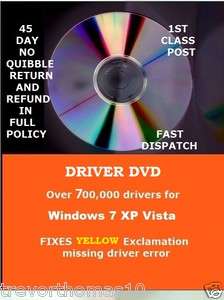 700,000+ Windows XP VISTA 7 compatible Driver disc cd for Laptops 