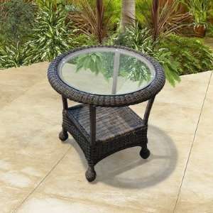  Cape International NC4063RET Montclair Round Side Table with Glass 
