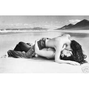  Passionate Beach Kissing Poster 