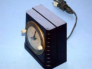   1947 GE Telechron Electric Bakelite Plastic Switch Alarm Clock  