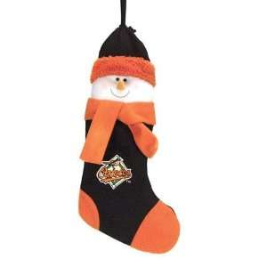 Baltimore Orioles MLB Snowman Holiday Stocking (22)