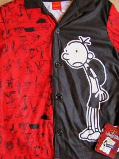 DIARY OF A WIMPY KID Book Flannel Button Up Coat Pajamas Pjs sz 10/12 