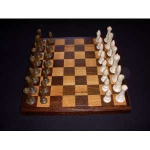  White Oak and Wengé Handcrafted Chessboard Everything 