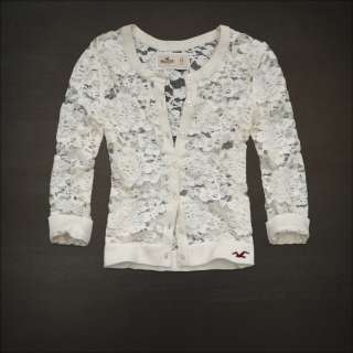 NWT 2012 Hollister by Abercrombie Womens Lace El Morro Cardigan 