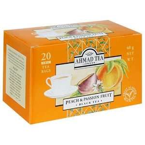 Ahmad Tea Peach & Passion Fruit Black Tea, Tea Bags, 20 count Boxes