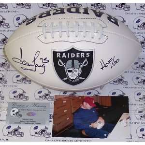  Signed Howie Long Football     Oakland Full Size Fotoball 