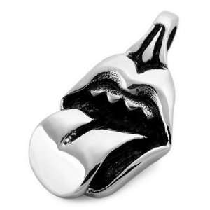  Mens Silver Stainless Steel Tongue Funny Pendant Necklace 