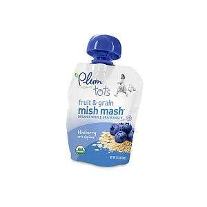Plum Organic Mish Mash Baby Food   Blueberry, Oats and Quinoa   3.17 