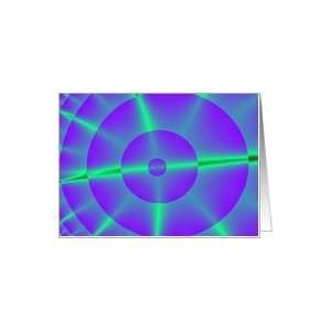 Blank Note Cards Purple Psychedelic Circles Fractal Art Card