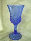 Blue Avon Glass Presidential Etching Tall Glass Goblet