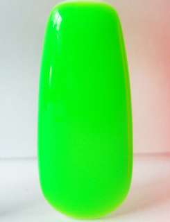   Shellac UV Gel Nail Polish Bright Neon Green 10ml Bottle Size  