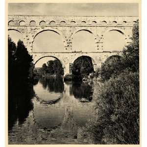  1943 Pont Du Gard France Remoulins Aqueduct Roman Nimes 