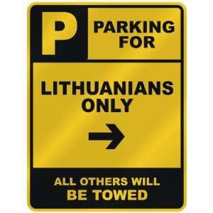    LITHUANIAN ONLY  PARKING SIGN COUNTRY LITHUANIA