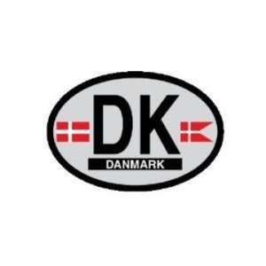  Denmark oval decal   Denmark Country of Origin Sticker 