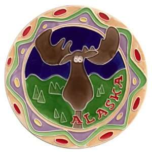  Alaska Moose Ceramic Trivet 