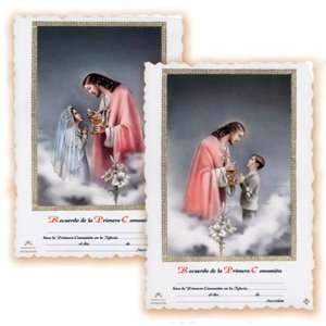  100 First Communion Boy Certificados in Spanish 4.5 x 7 